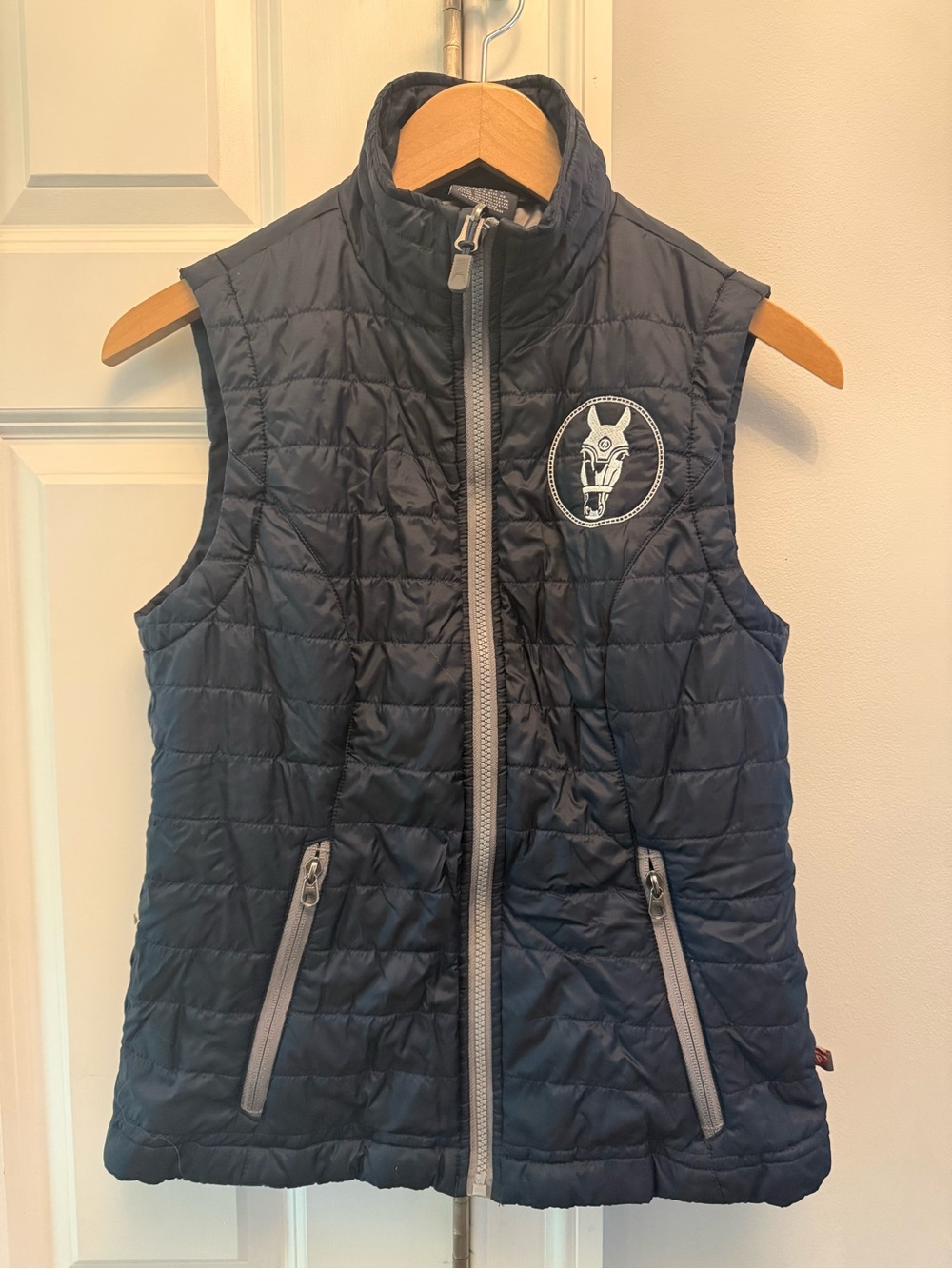 World Equestrian Center Quilted Navy Sleeveless Puffer Vest